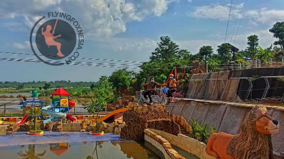 Pemasangan Flyingfox dan Sepeda Udara di AWB Purwakarta Jawa Barat