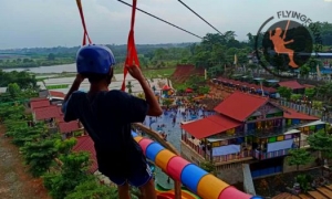 Pemasangan Flyingfox dan Sepeda Udara di AWB Purwakarta Jawa Barat