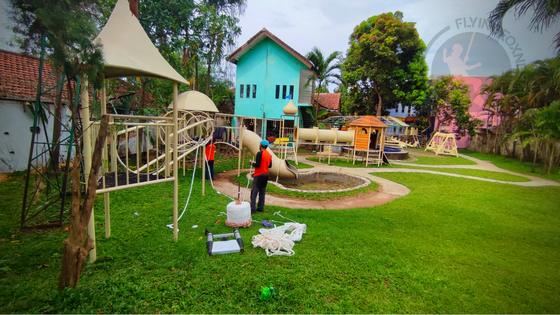 Perbaikan Play Ground Outbound Kiddoz School Mojokerto